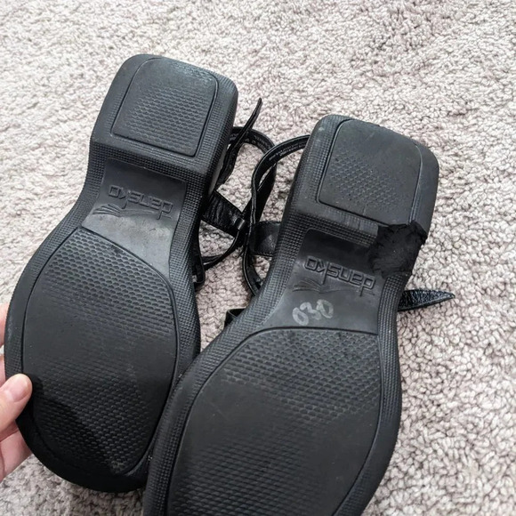 Dansko black leather chunky sandals size 37 = women's  7 FLAWED - Picture 4 of 7